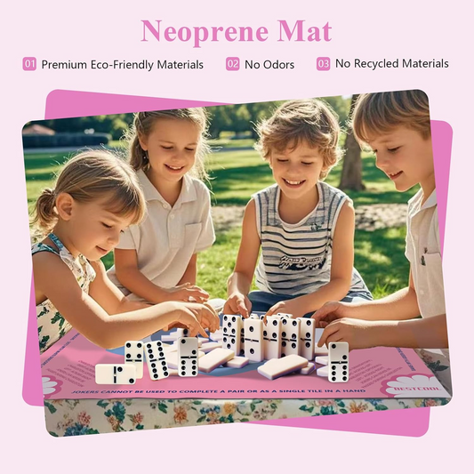 2025 Neoprene American Mahjong Mat – Odorless, Anti-Slip, No-Crease Table Mat with Rules & Instructions | Noise Reduction | Mahjong Gift Idea